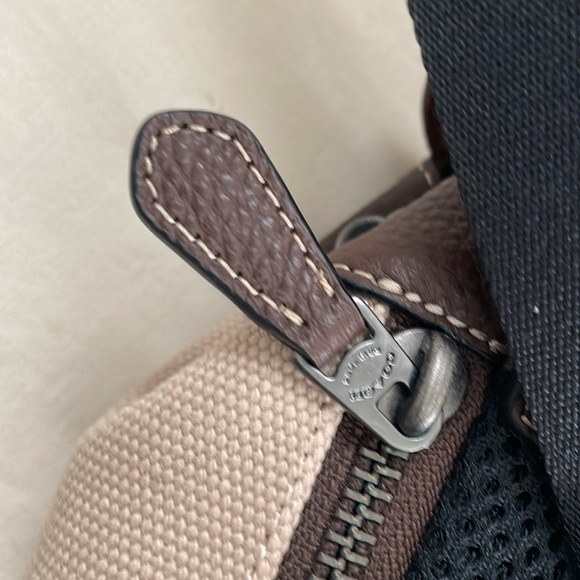 COACH Hudson Gender Neutral Canvas and Pebble Leather Small Front/Back Pack - Picture 14 of 16